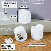 Kuber Industries LED Tea Light Candles for Home Decor|Battey Operated|Yellow Light|Diwali Light for Decoration,Along With Festivities & Parties|BO-051701(Melted Candle with White|Set Of 24 (Pack Of 6)